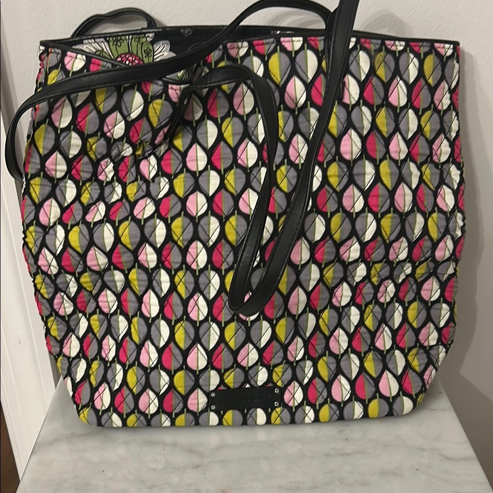 Bold Red and Pink Tote Bag with Sturdy Design